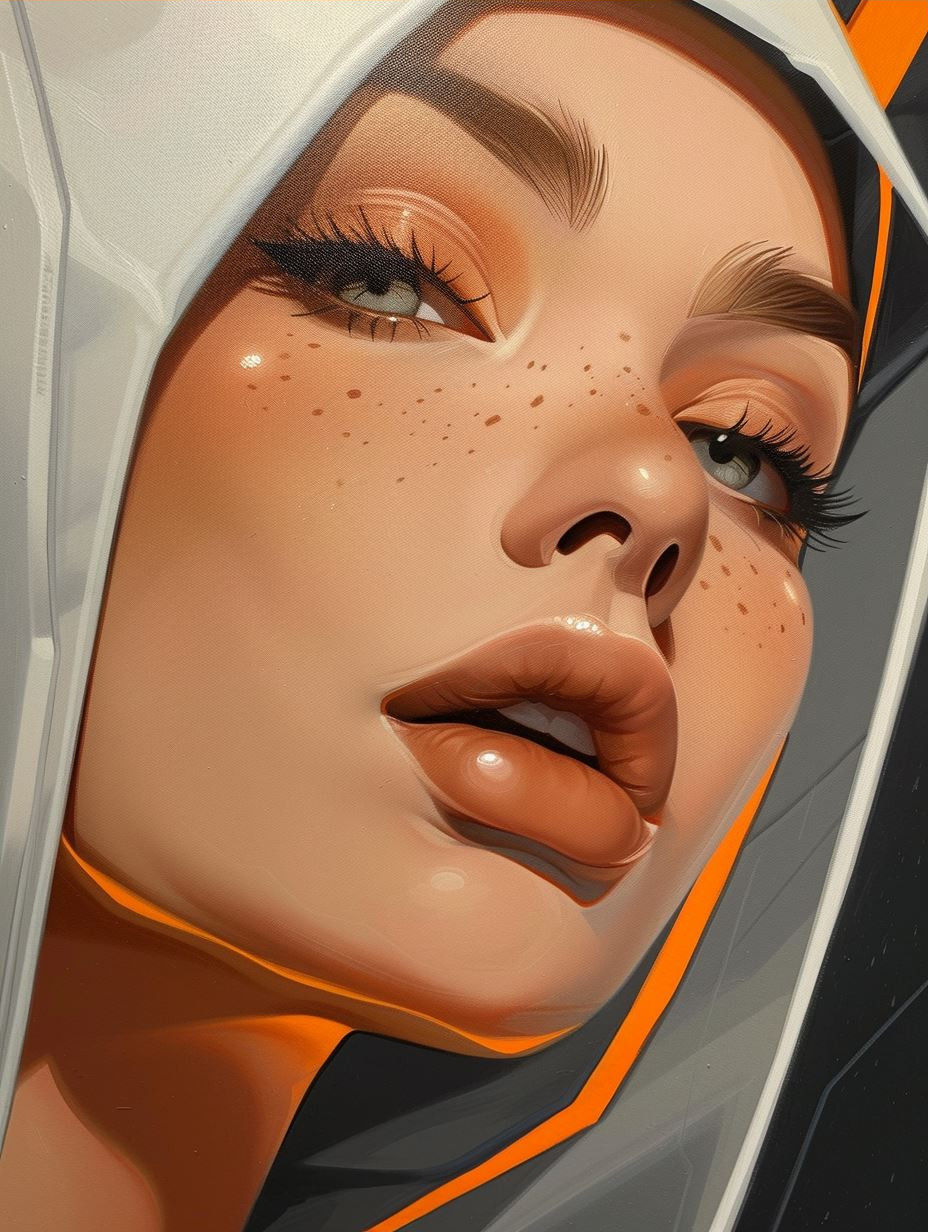 Amber Glow Cybernetic Portraits - Image 3