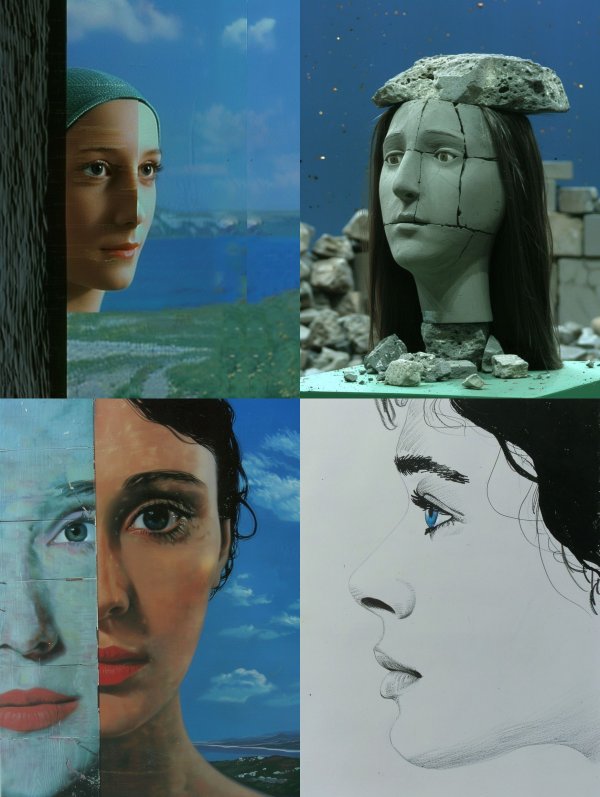 Fragments of Ethereal Feminine Portraits
