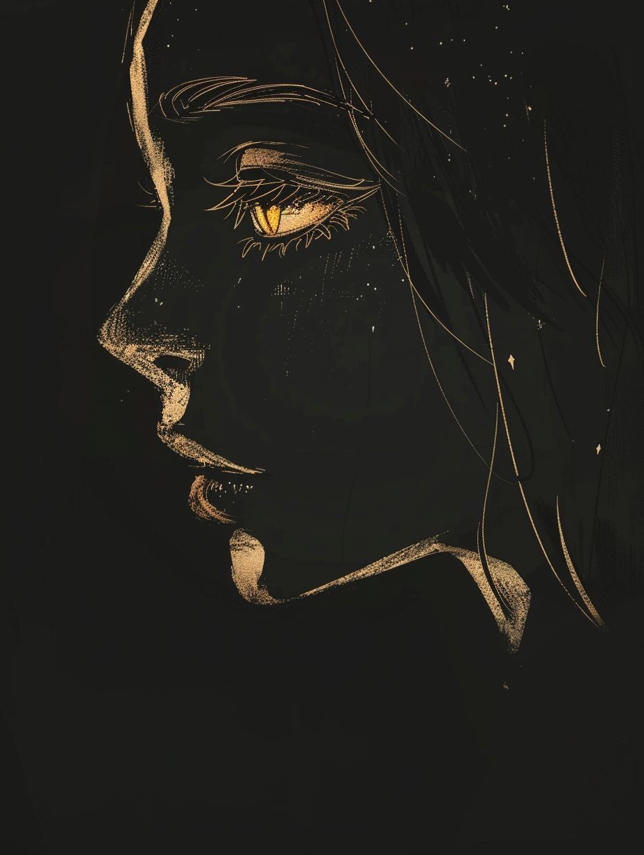 Golden Glimmer in Eternal Night - Image 1