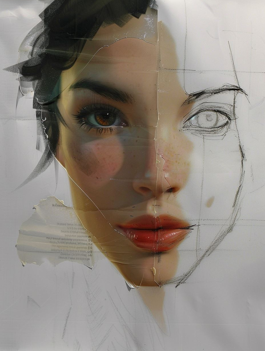 Digital Portrait Studies in Mixed Media - Image 4