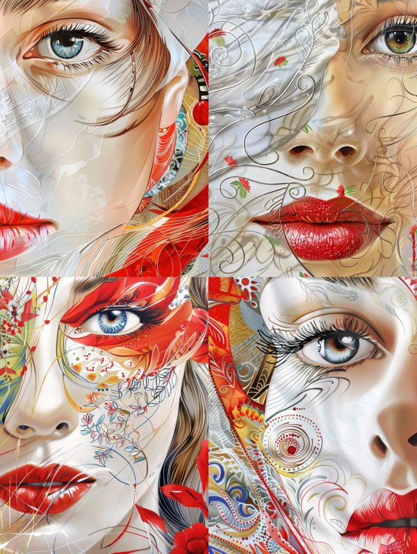 Futuristic Digital Glass Portrait