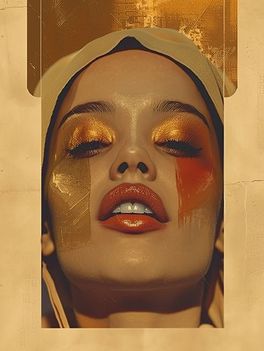 Gilded Ethereal Portraiture Study - Image 1