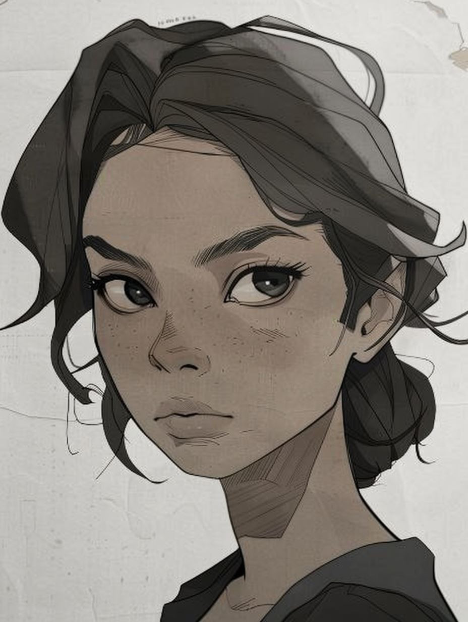 Moody Charcoal Portrait Concept Study - Image 4