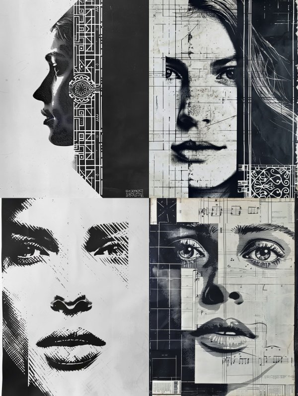 Fragmented Visions in Monochrome