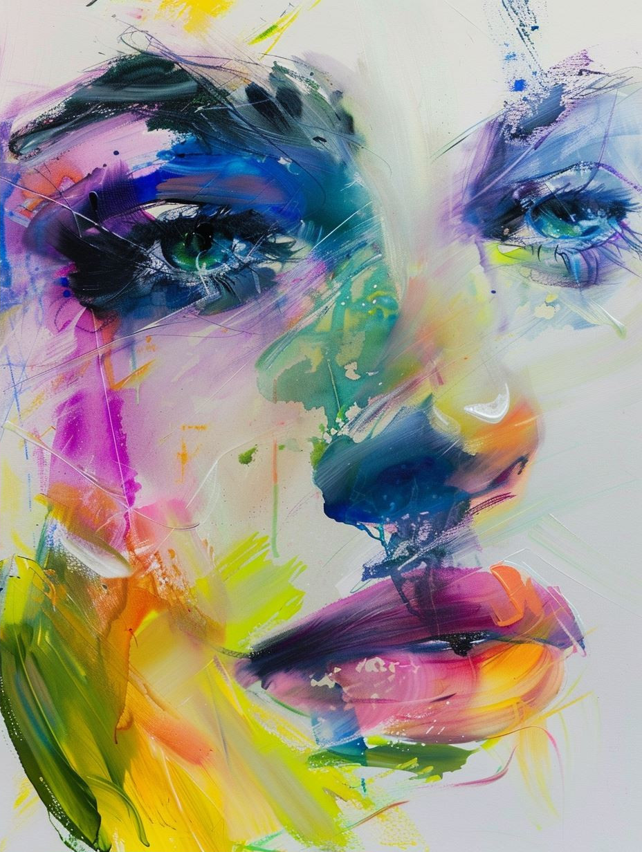 Vibrant Abstract Portrait Studies - Image 2