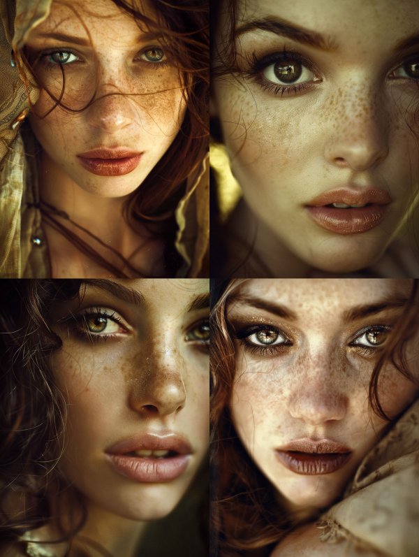 Natural Beauty and Sun-Kissed Freckles