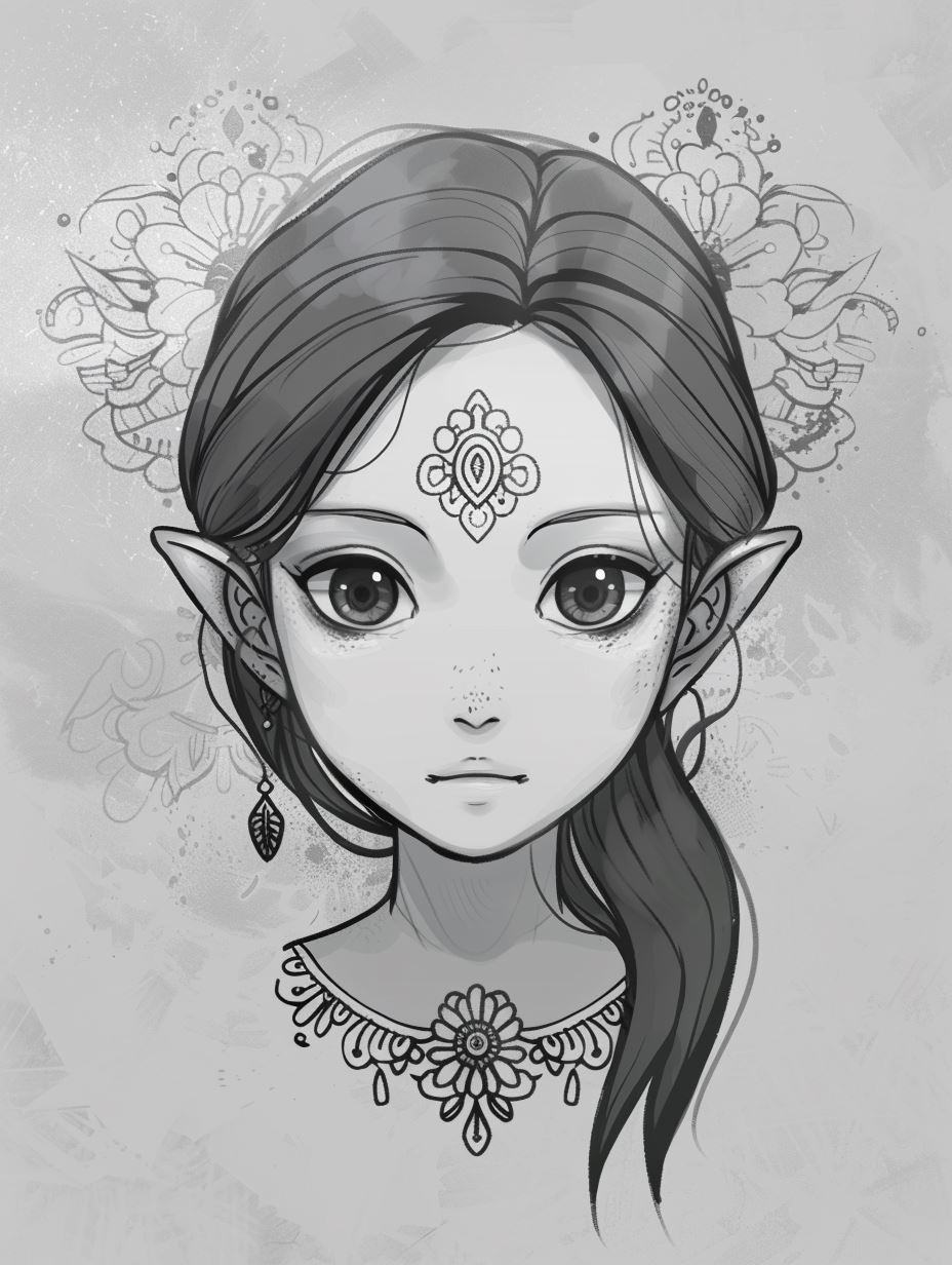 Ethereal Graphite Portrait Study - Image 3