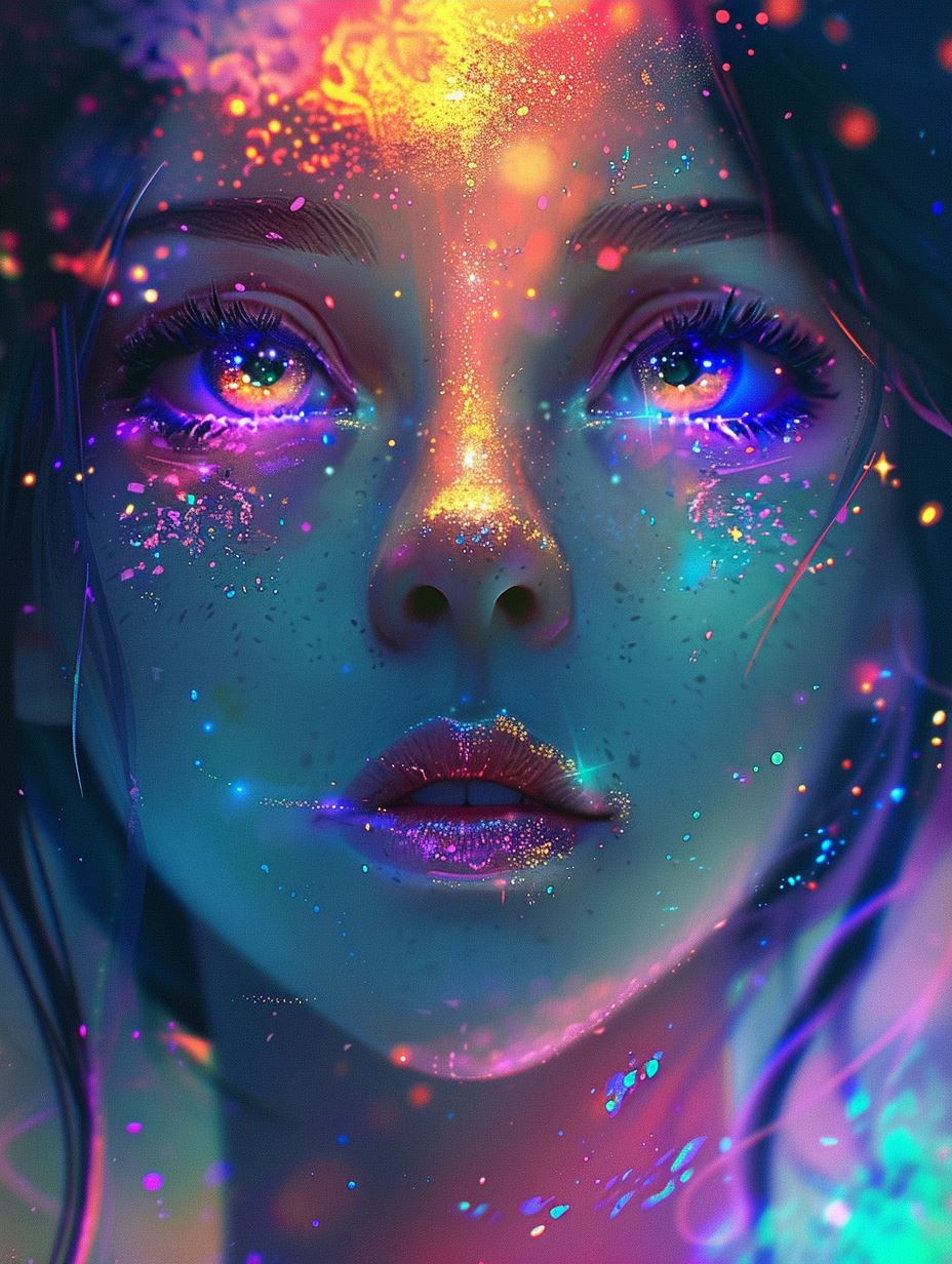 Celestial Neon Dream Portraits - Image 3