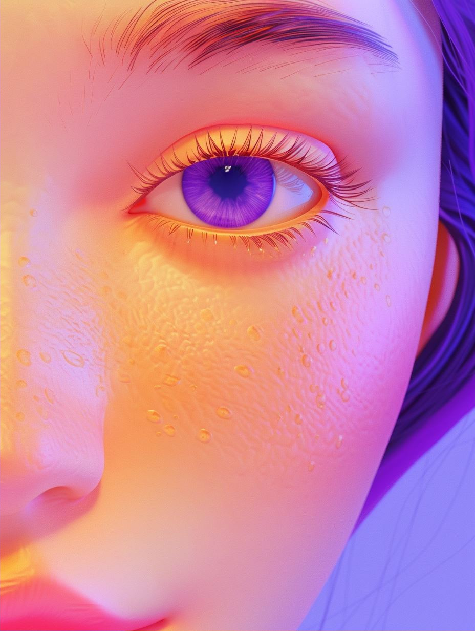 Neon Dreams Ethereal Portrait Study - Image 2