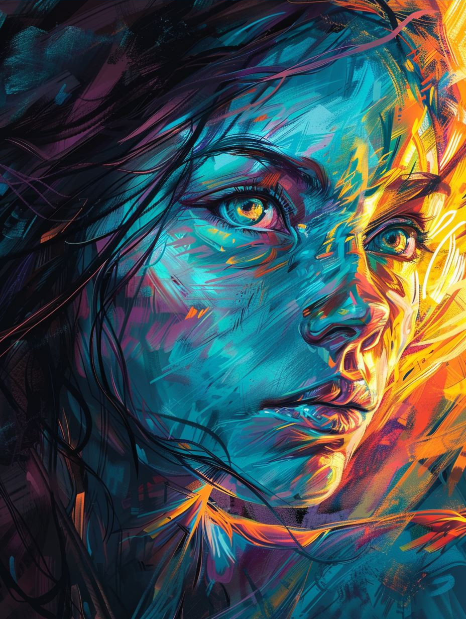 Ethereal Glow of Neon Portraits - Image 3