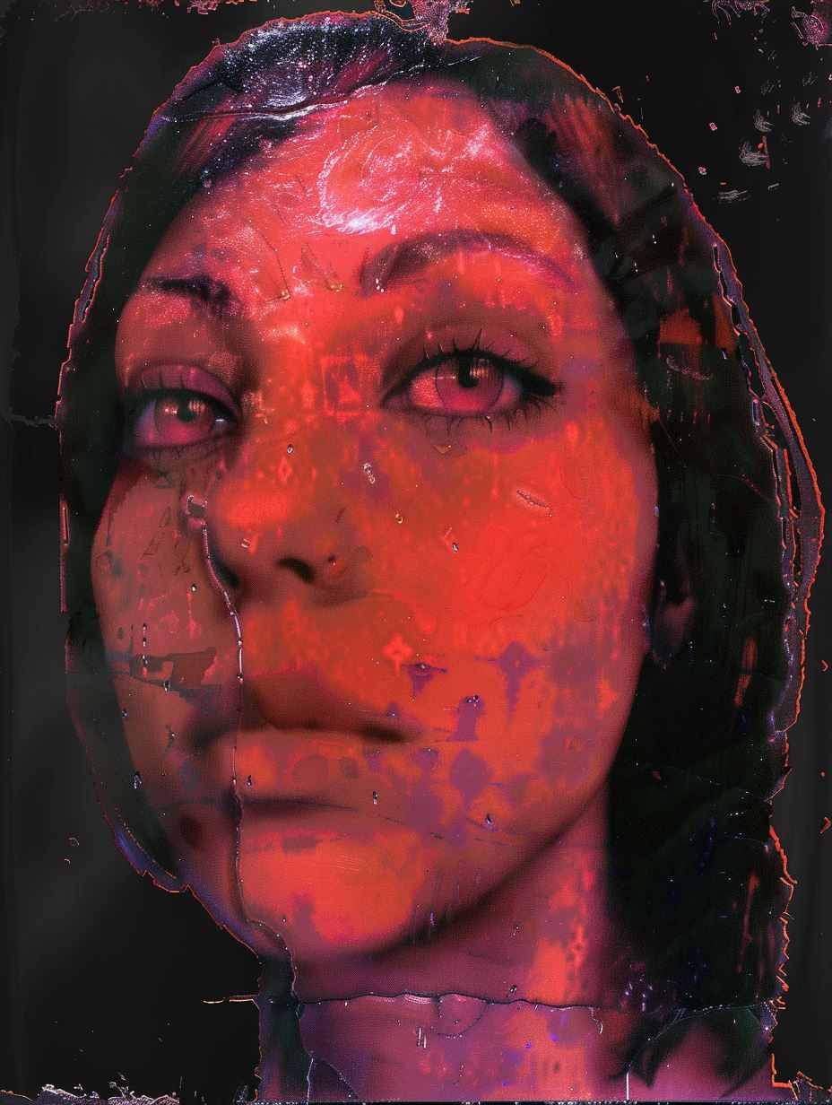 Gilded Digital Fragmented Portrait - Image 3