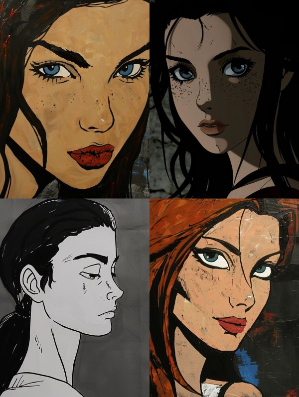 Bold Stylized Female Portrait Study