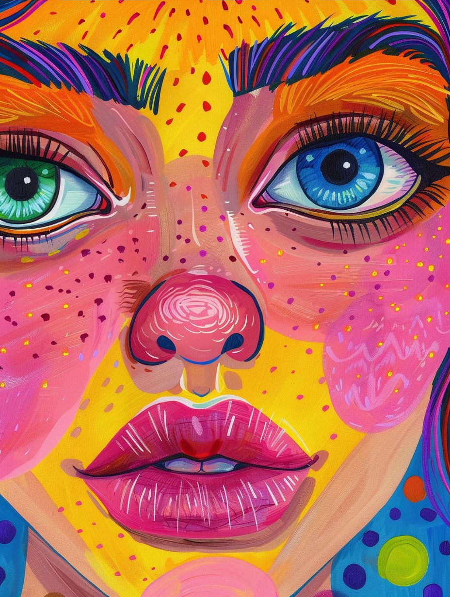 Vibrant Kaleidoscope of Feminine Faces - Image 3