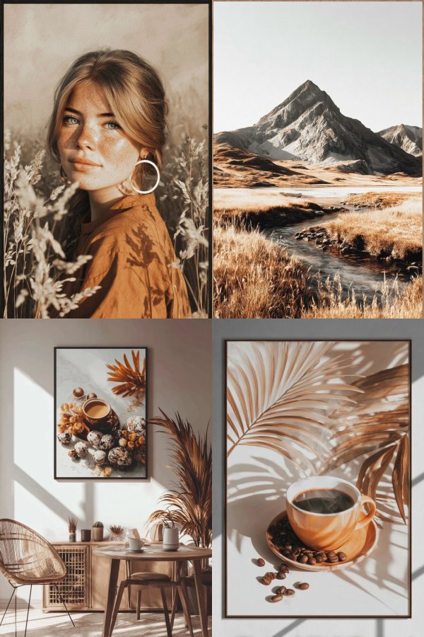Earth Tones Aesthetic Art Collection