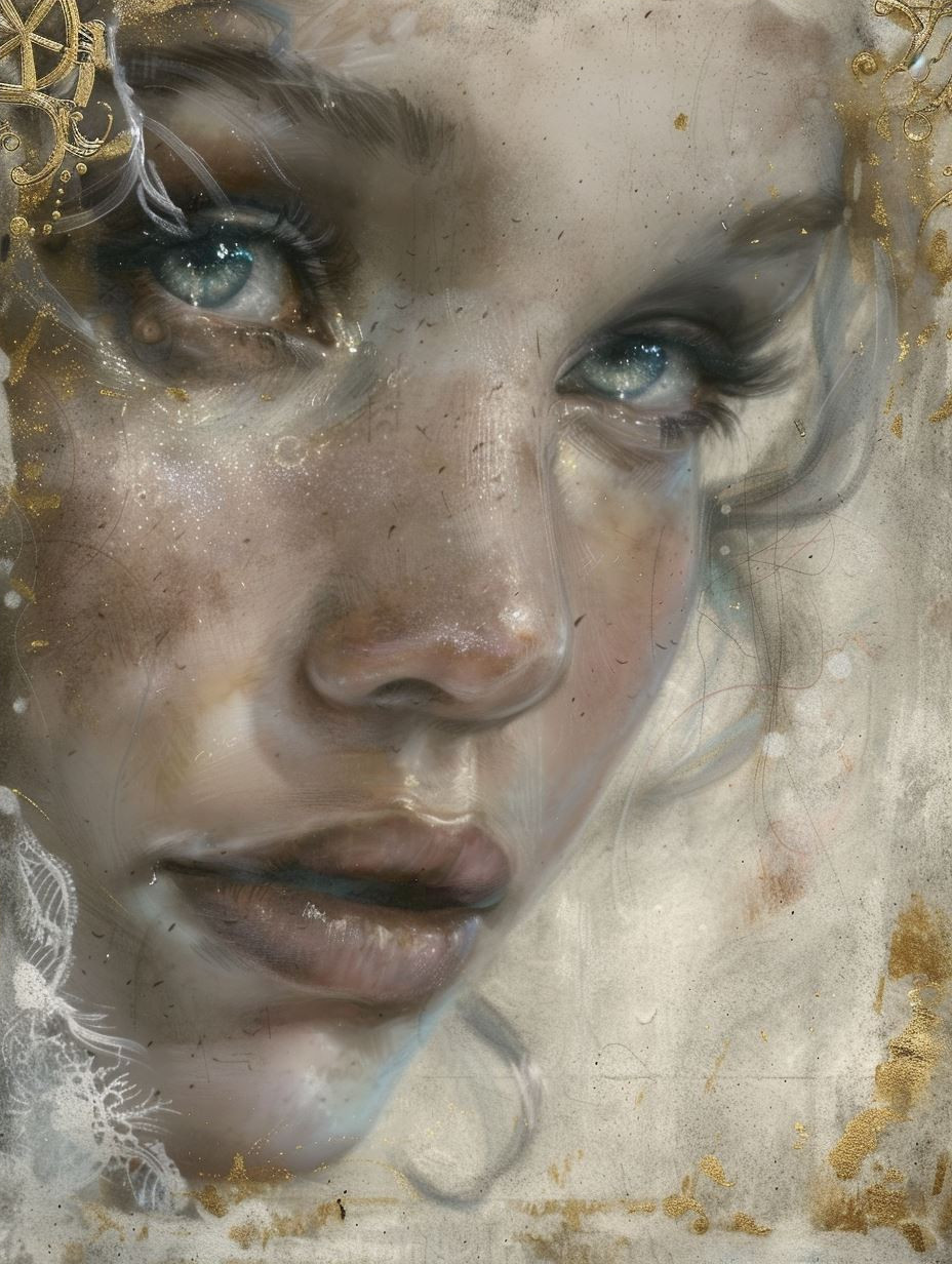 Ethereal Golden Visions of a Celestial Muse - Image 4