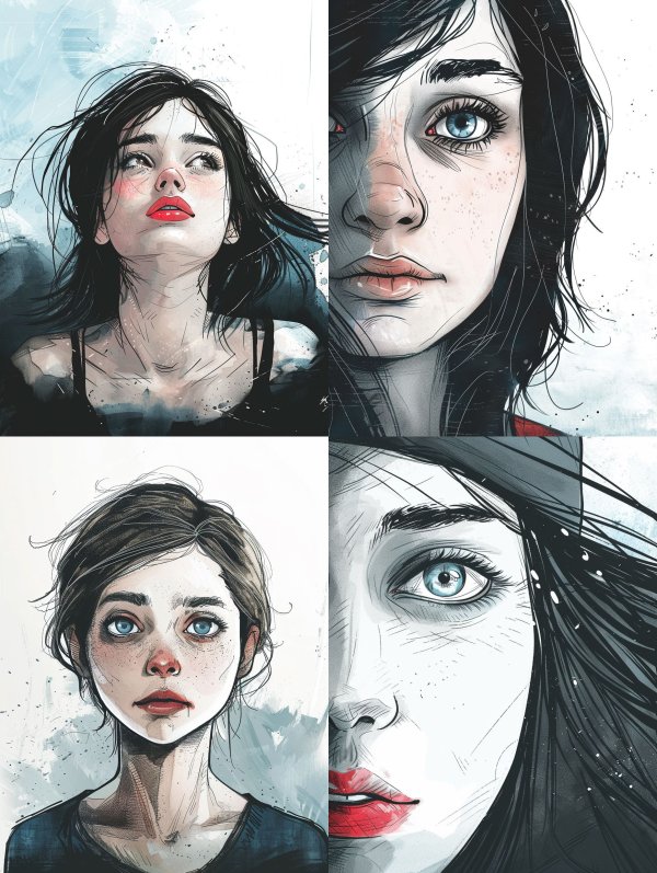 Ethereal Gaze: A Study in Digital Portraits