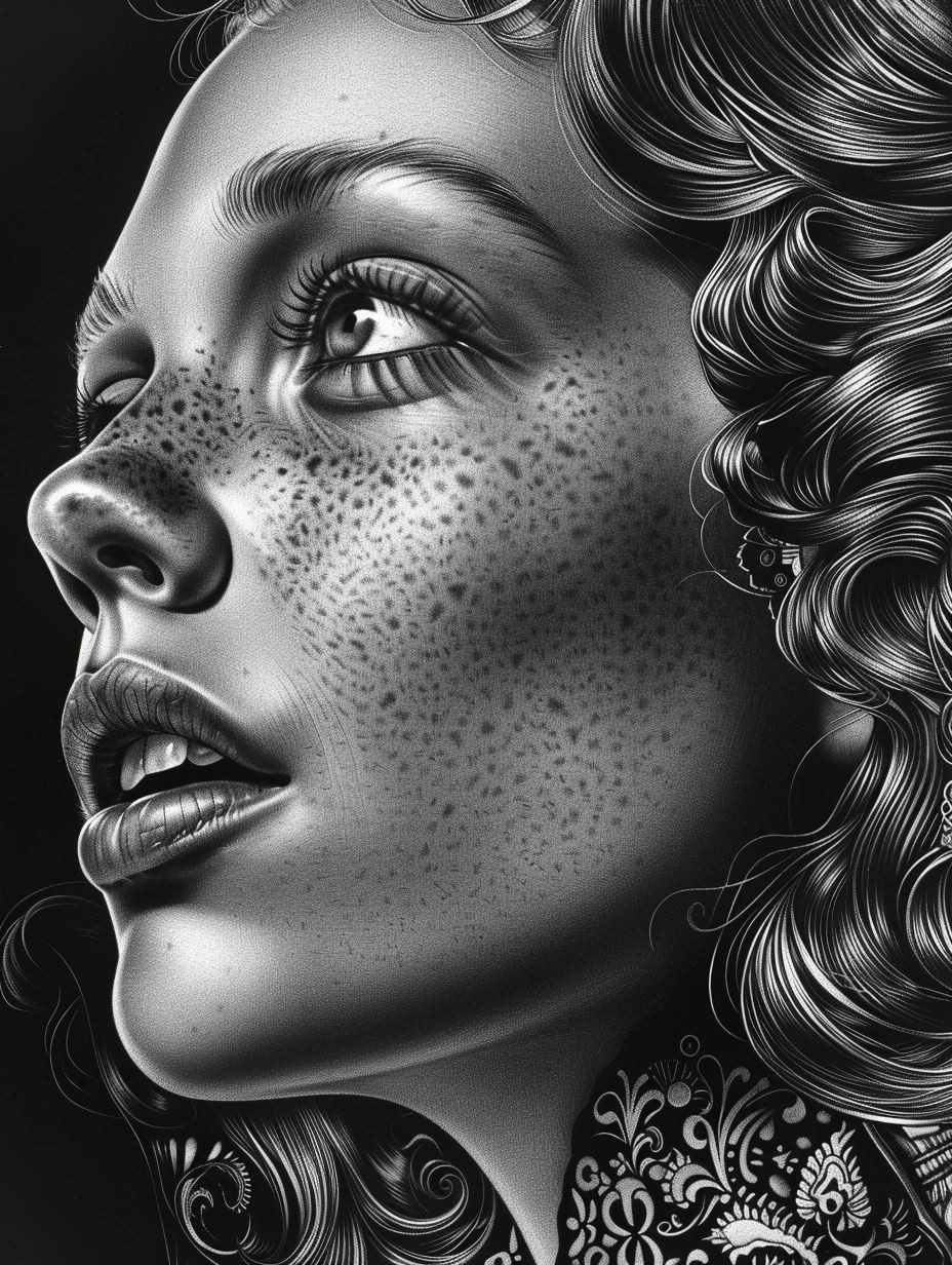 Monochrome Ethereal Portraiture Study - Image 4