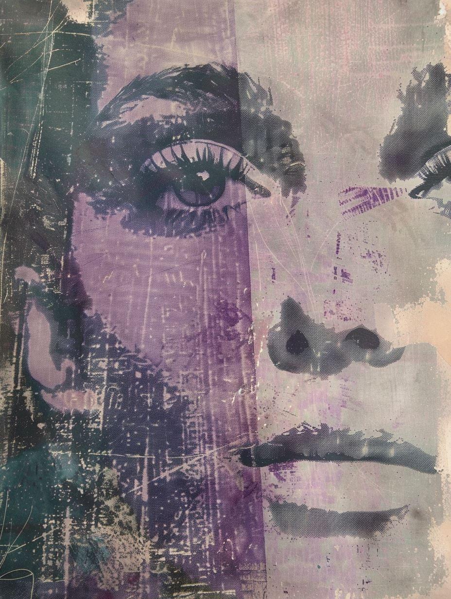 Ethereal Purple Fragmented Portraits - Image 4