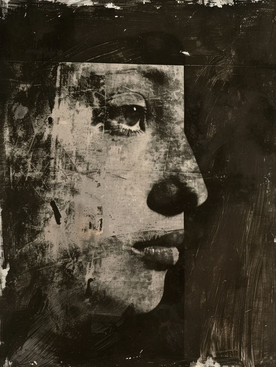 Fragmented Gazes in Monochrome Quadriptych - Image 1