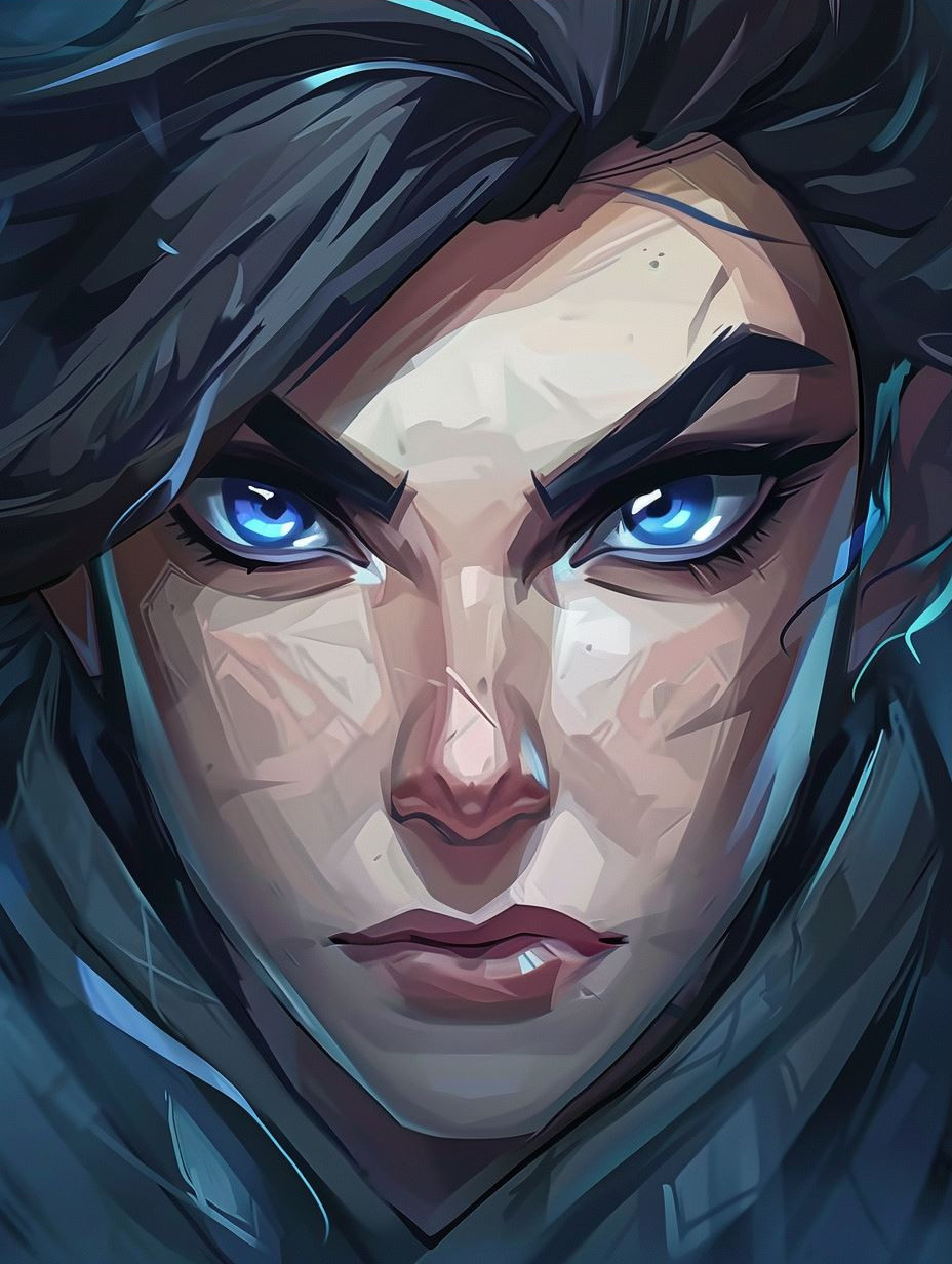Neon Cybernetic Gaze Portrait - Image 3