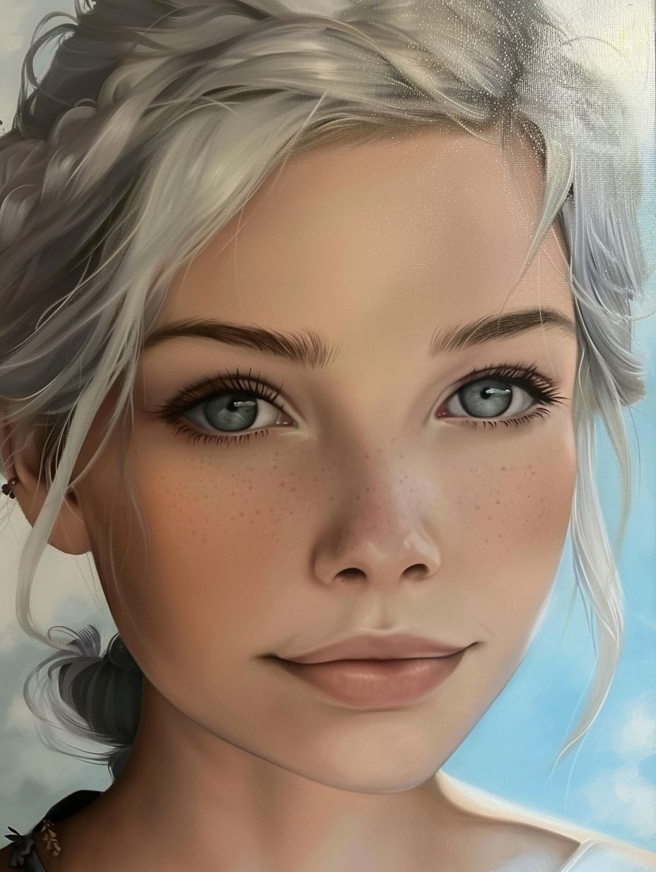 Ethereal Gaze of Auburn Grace - Image 4
