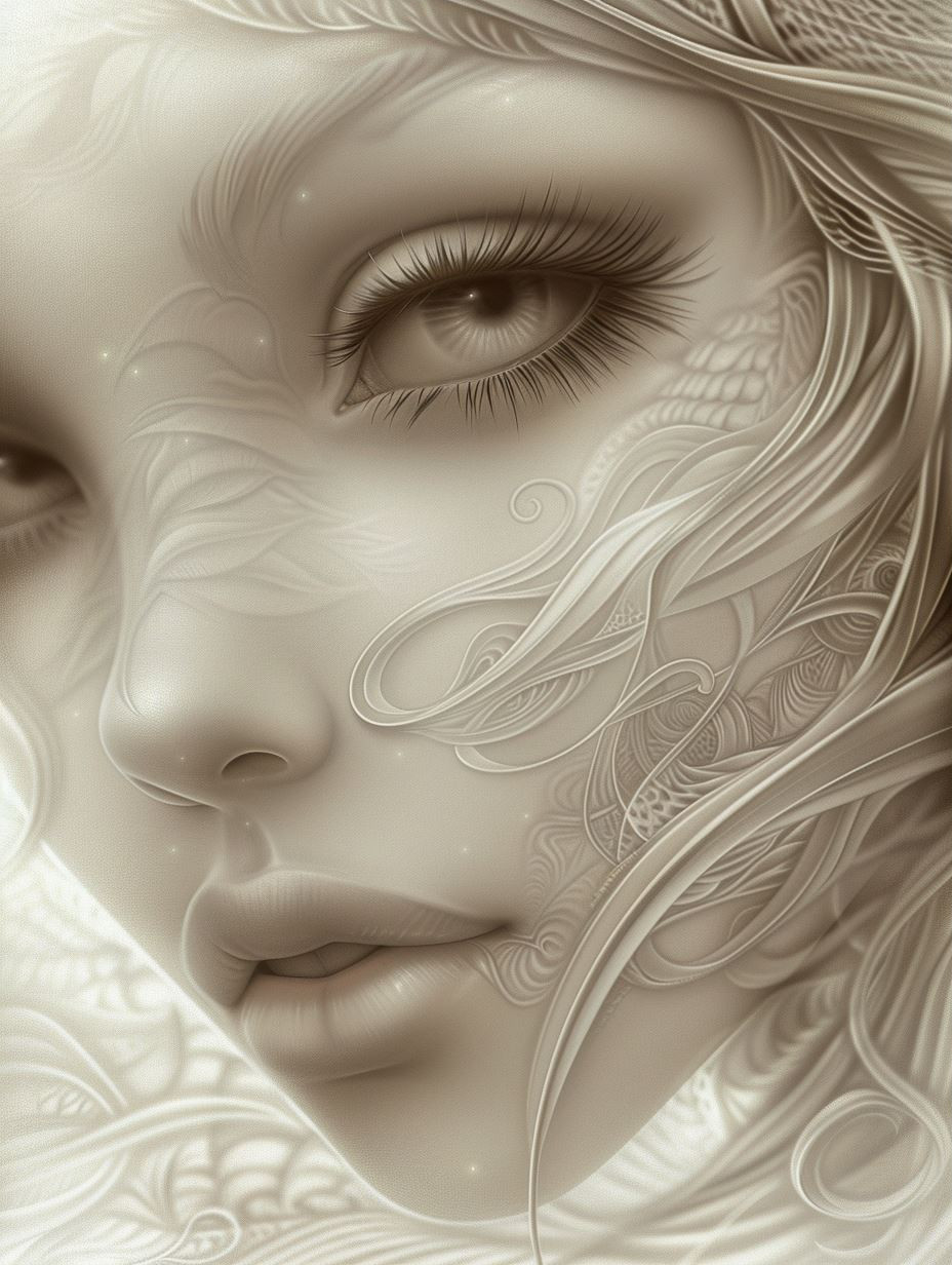 Ethereal Whispers in Sepia Tones - Image 3