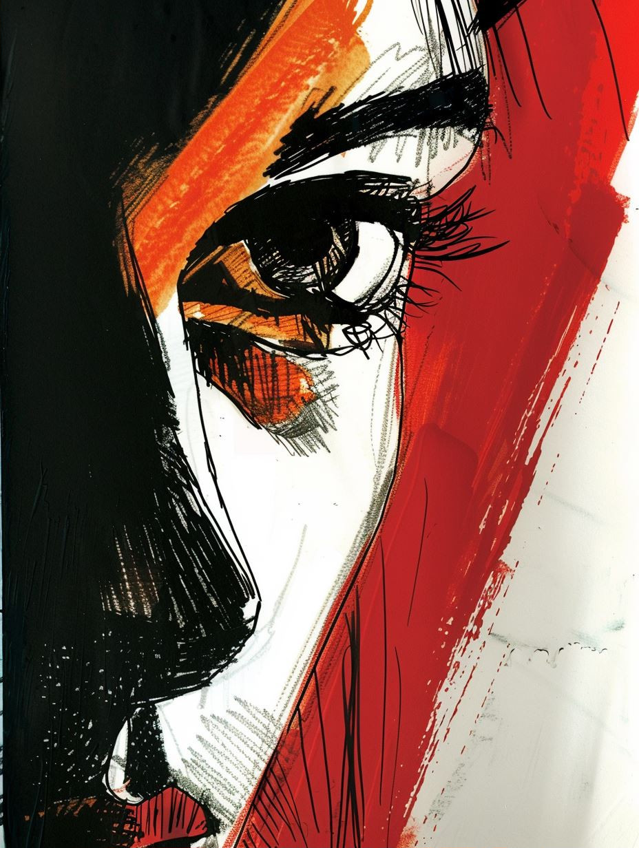 Bold Noir Graphic Portrait - Image 2