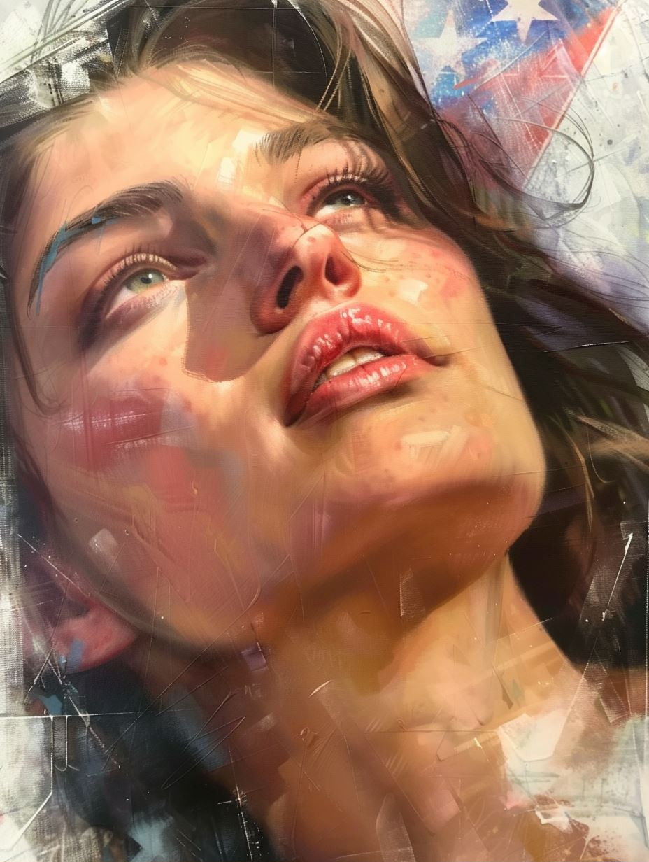 Ethereal Gazes: A Digital Portrait Study - Image 1