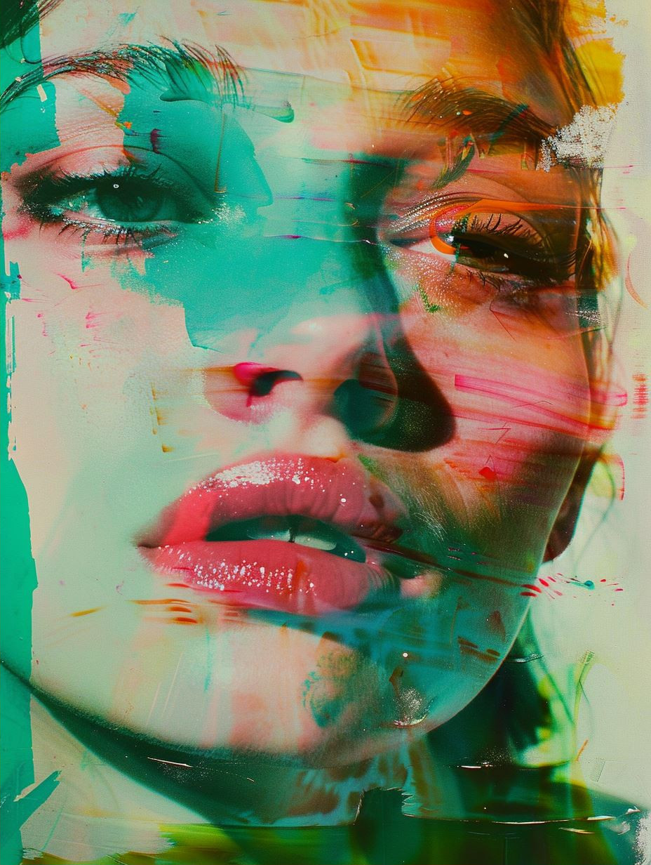 Abstract Neon Glitch Portraiture - Image 2