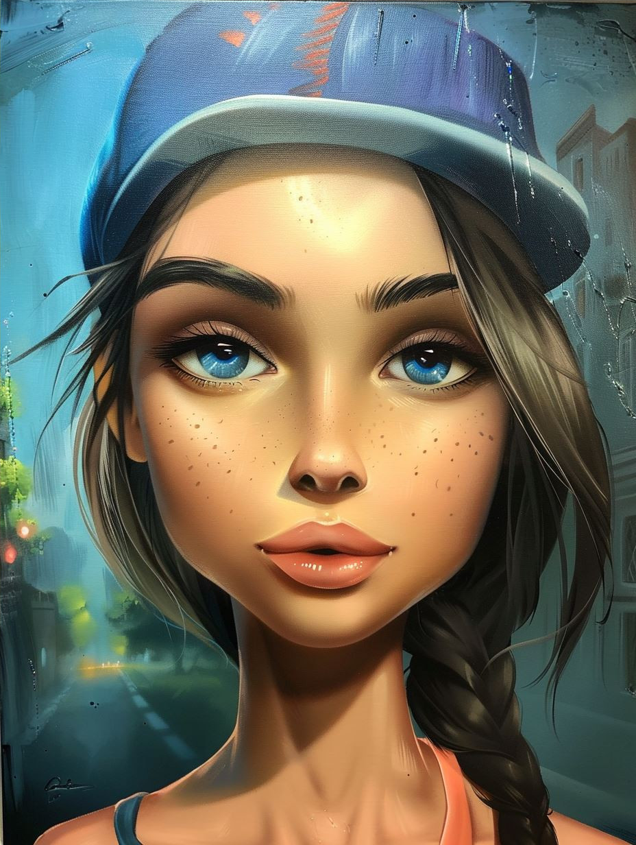 Digital Dreams: Four Stylized Female Portraits - Image 4