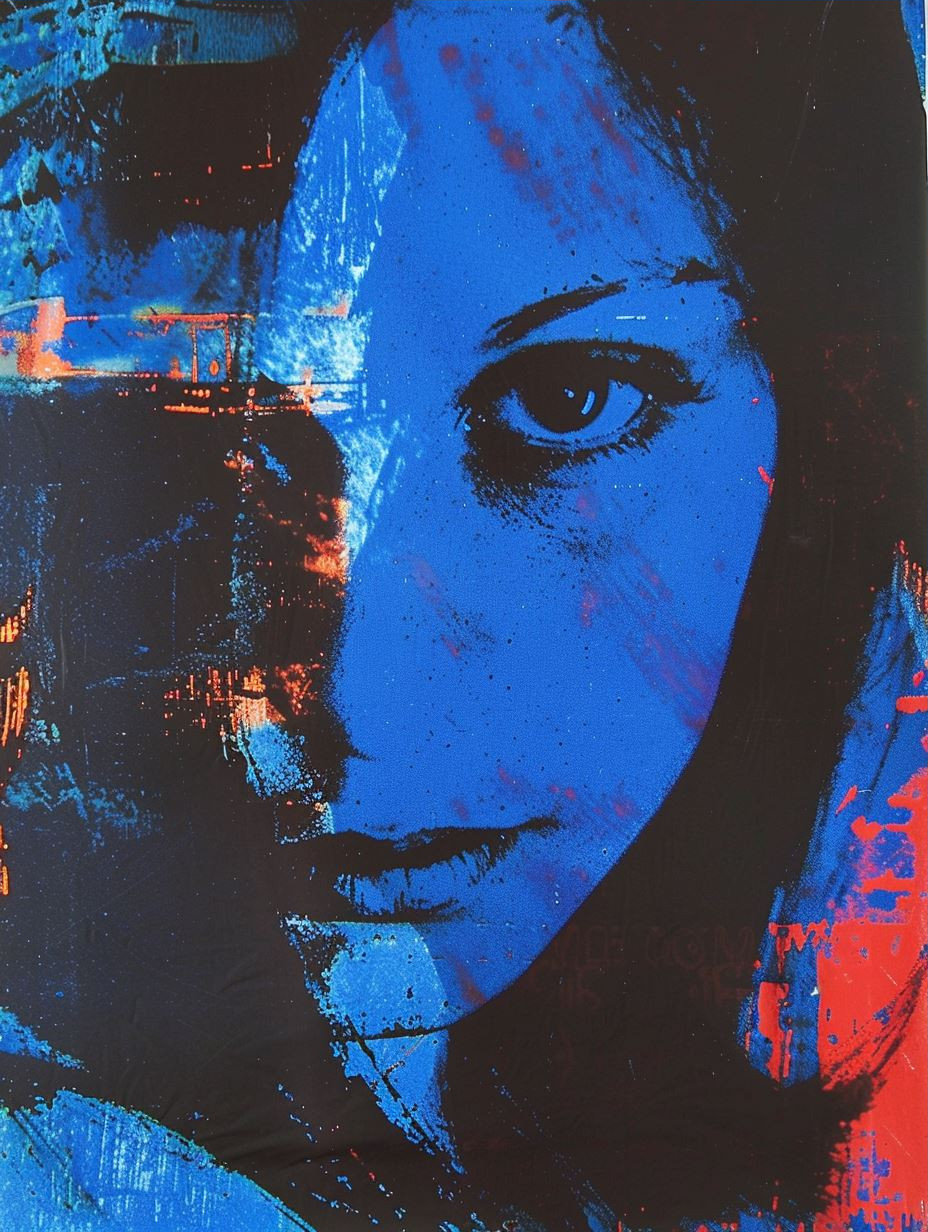 Electric Contrast Pop Portrait - Image 3