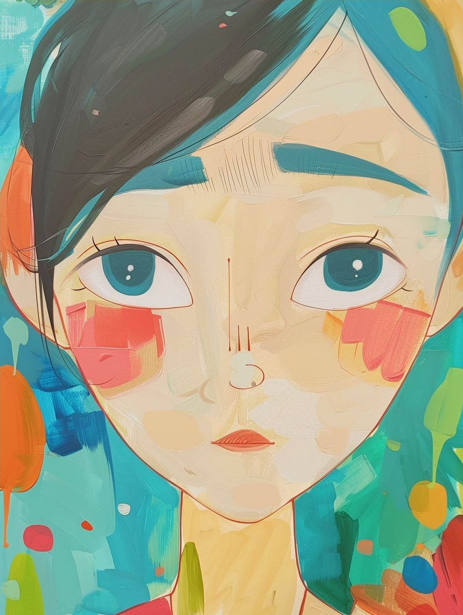 Whimsical Gazes in Watercolor - Image 4