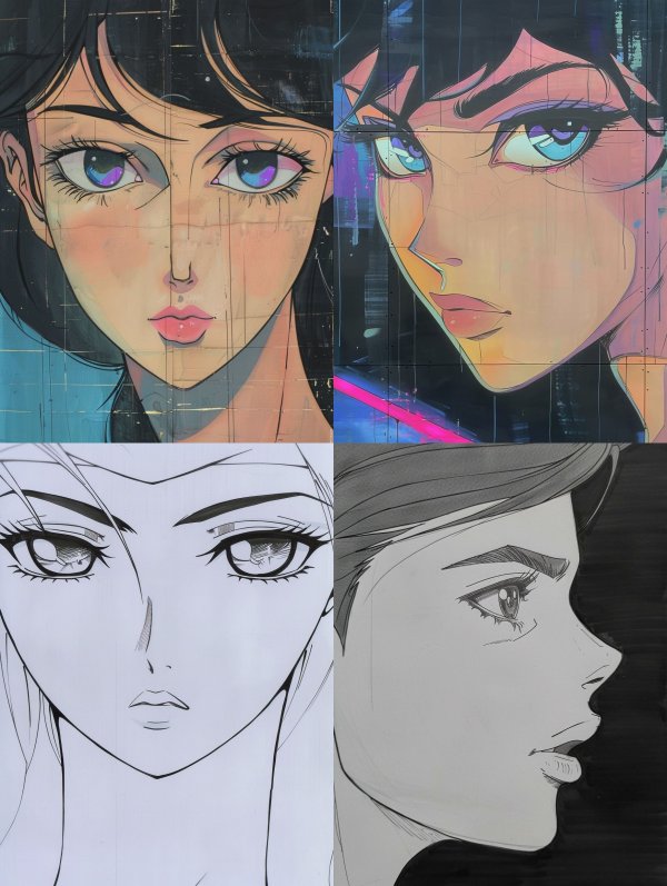 Retro Anime Aesthetic Portraits