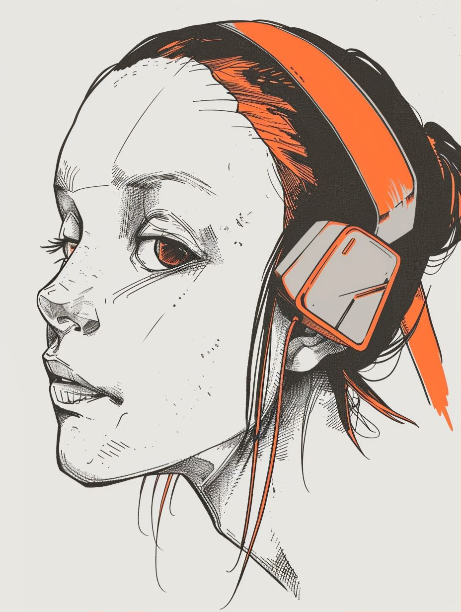 Digital Soul: A Study in Orange - Image 1