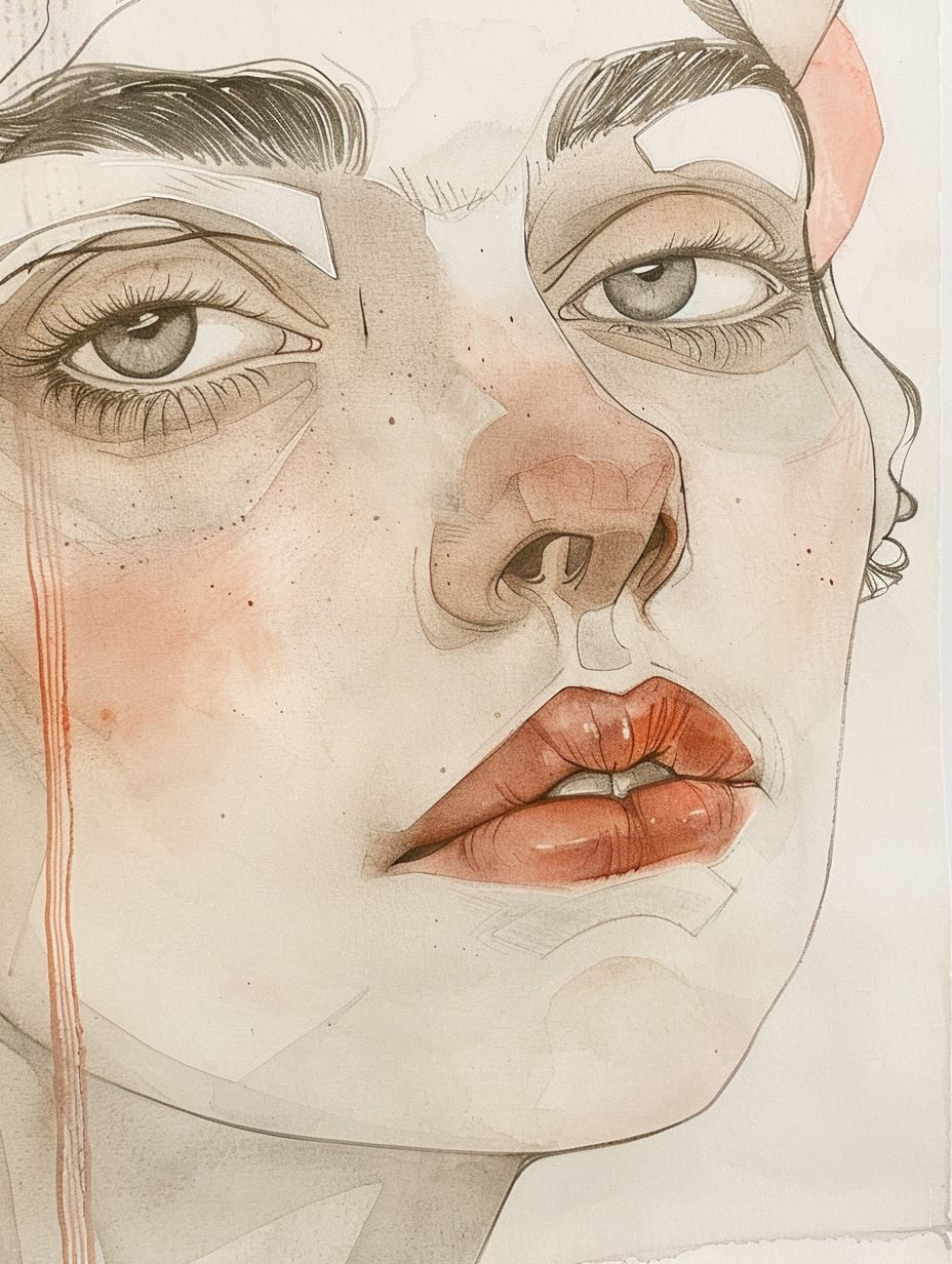 Ethereal Gazes in Watercolor - Image 4