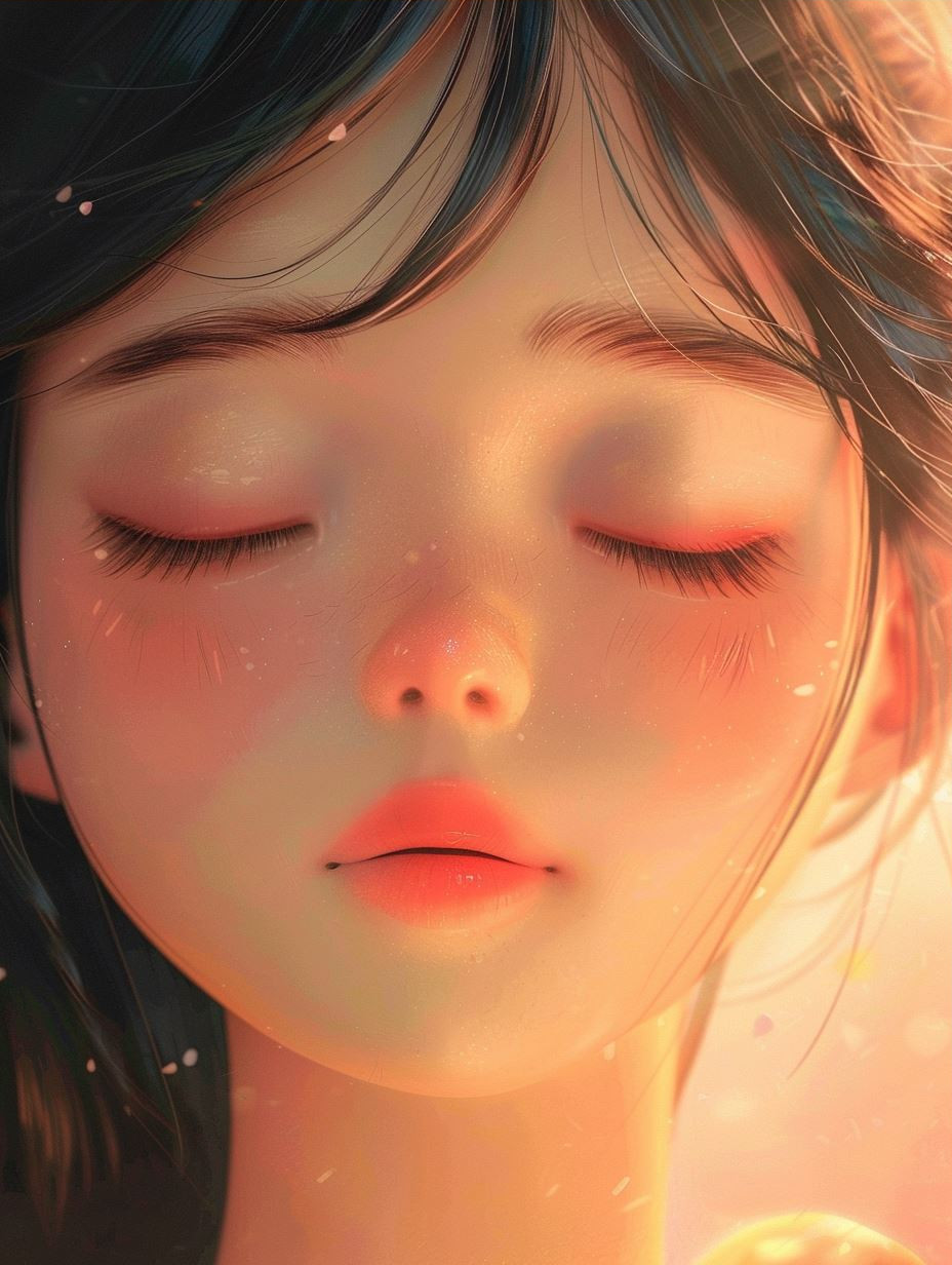 Ethereal Glow: Anime Girl Portraits - Image 3