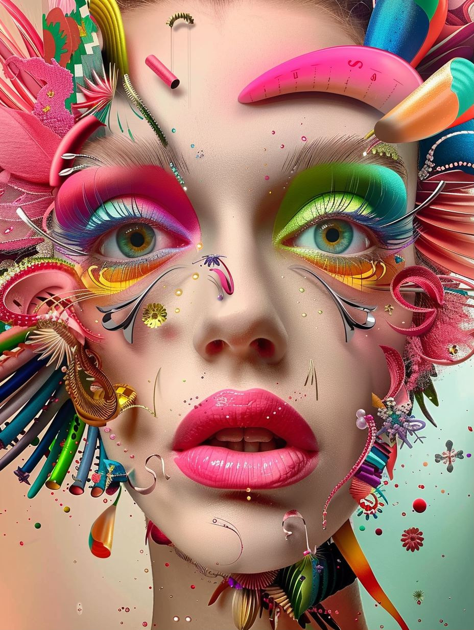 Surrealist Prism Portrait Art - Image 1