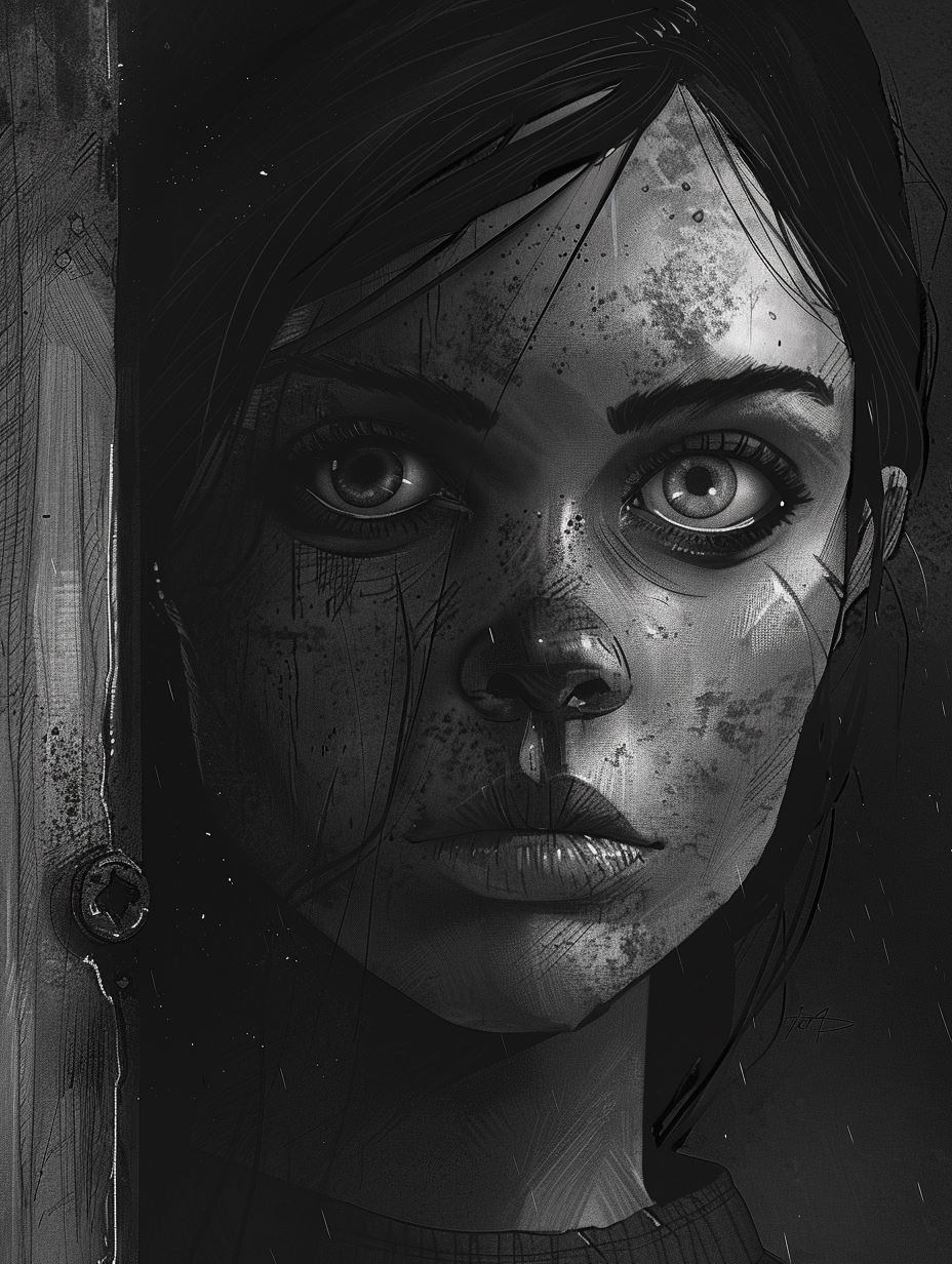Gritty Monochrome Portrait - Image 2