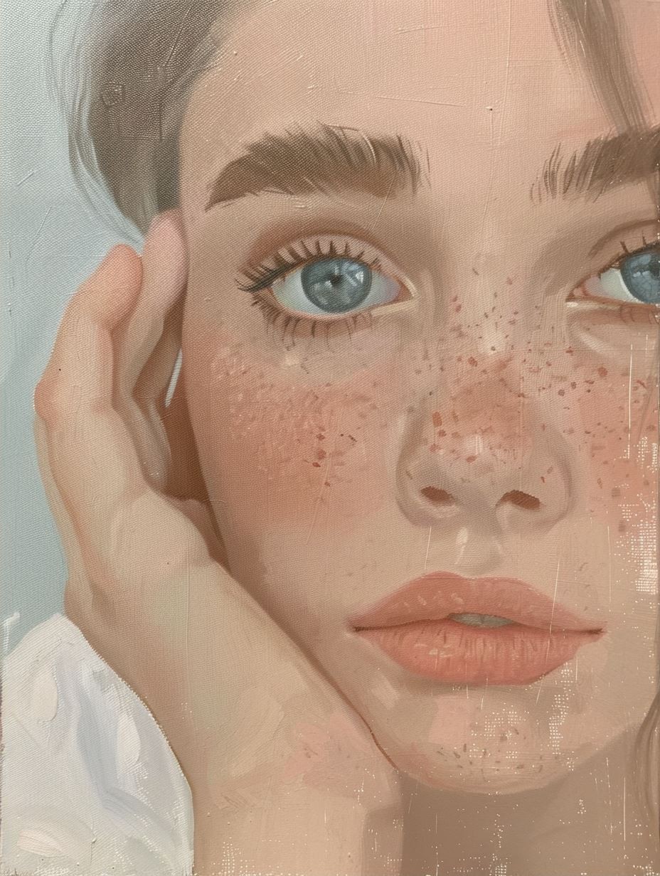 Ethereal Canvas Portrait Study - Image 2