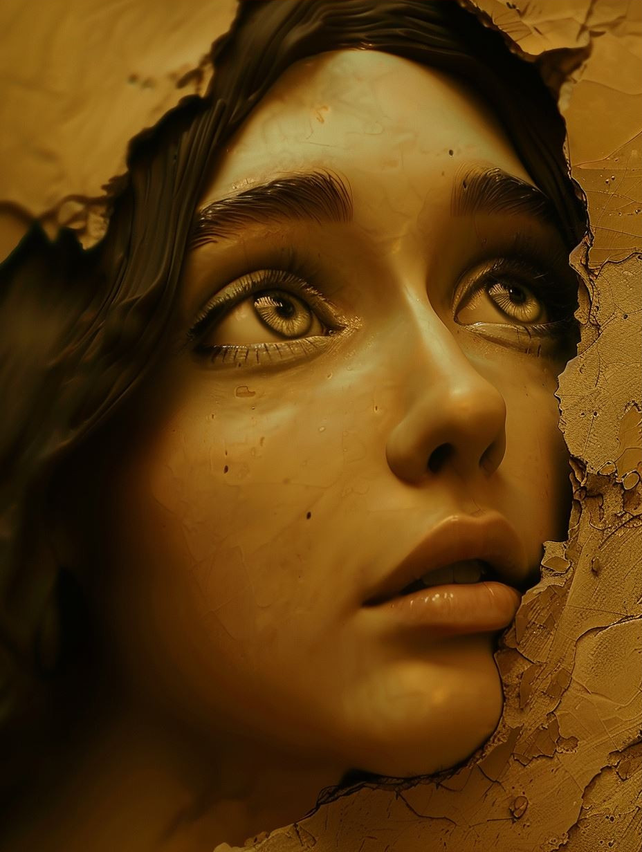 Cracked Porcelain Ethereal Portrait - Image 3