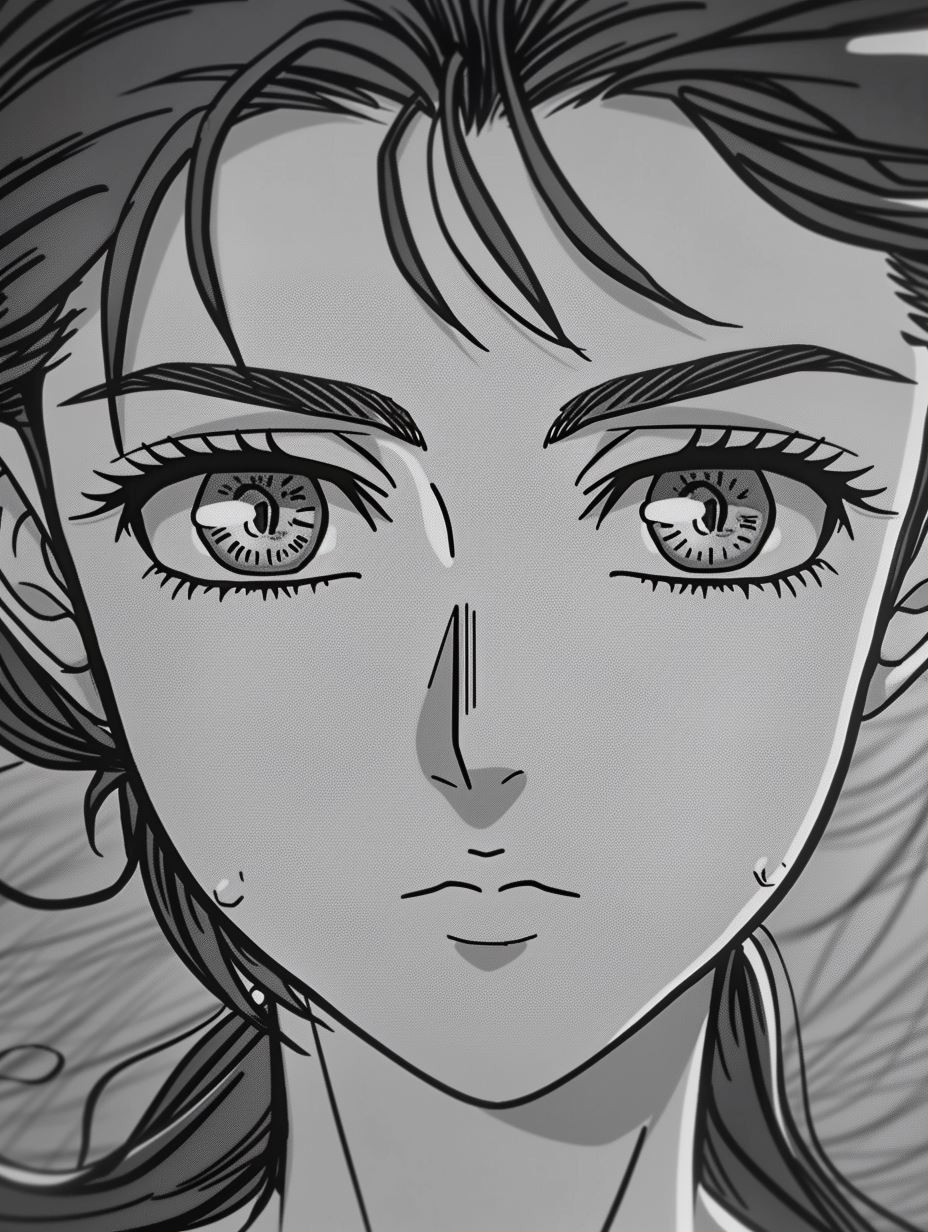 Elegant Anime Portrait Study - Image 1
