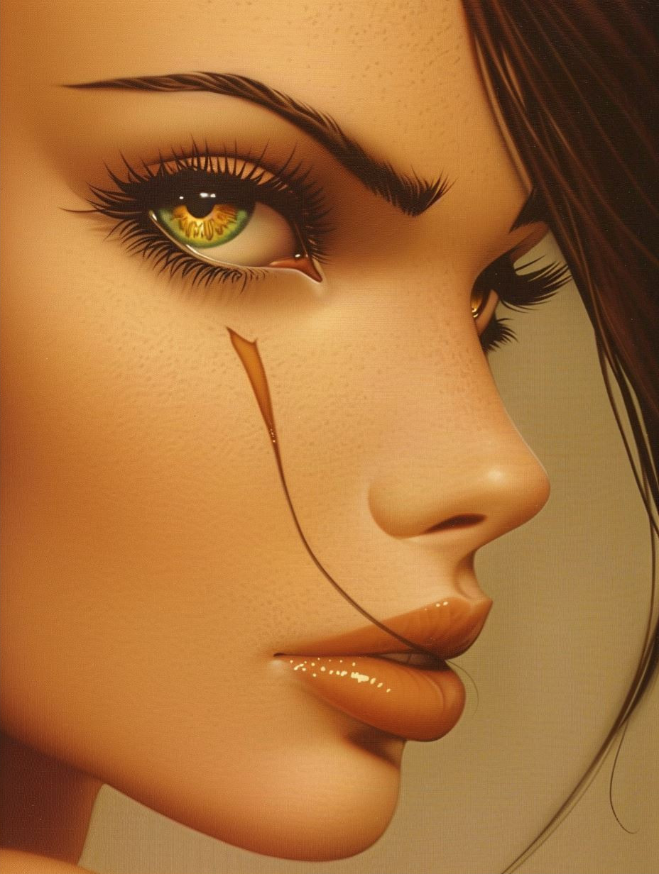 Ethereal Gaze: A Study in Digital Beauty - Image 2
