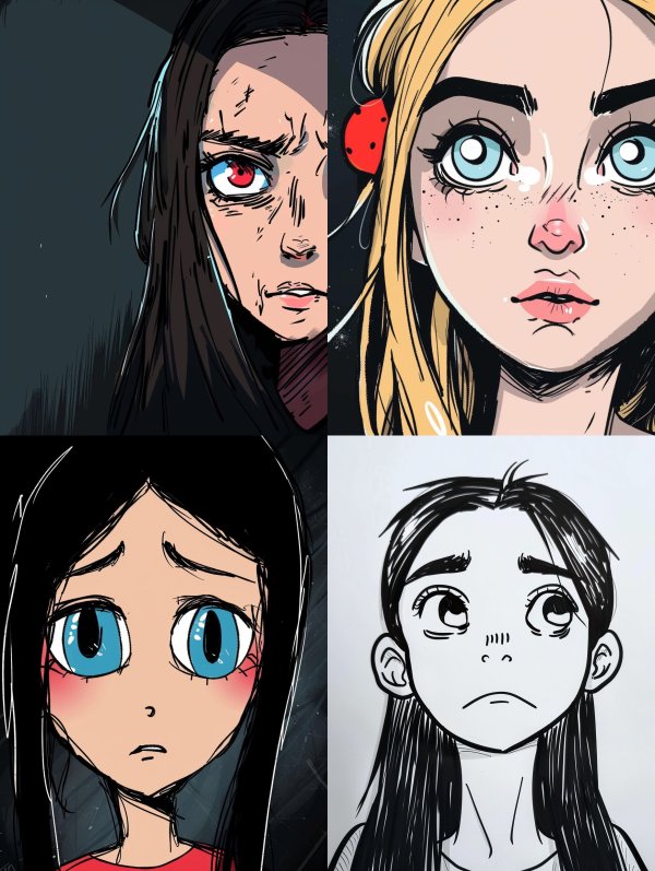 Grim Dark Anime Portrait