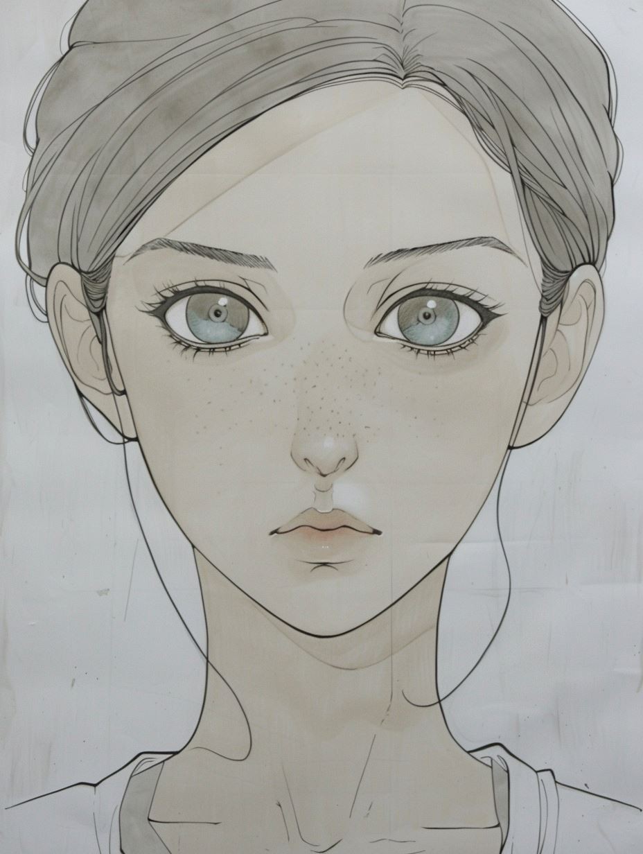 Ethereal Gaze: Anime Portrait Studies - Image 1