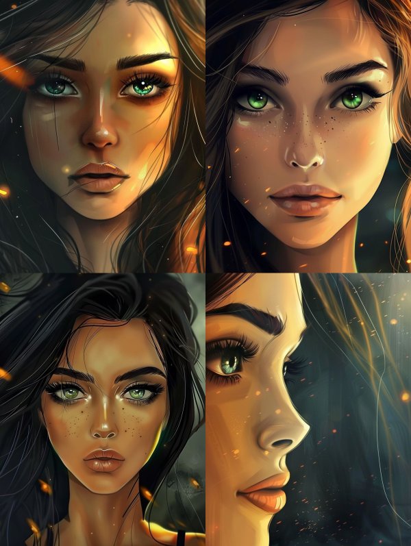 Ethereal Glow: Digital Portraits of Mystical Beauty