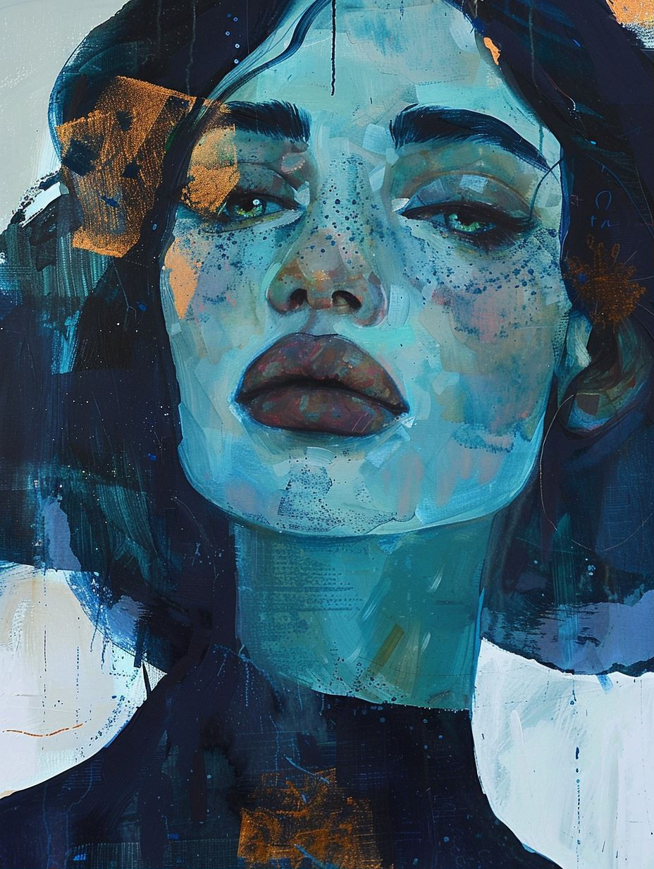 Azure Melancholy: A Study in Blue - Image 1
