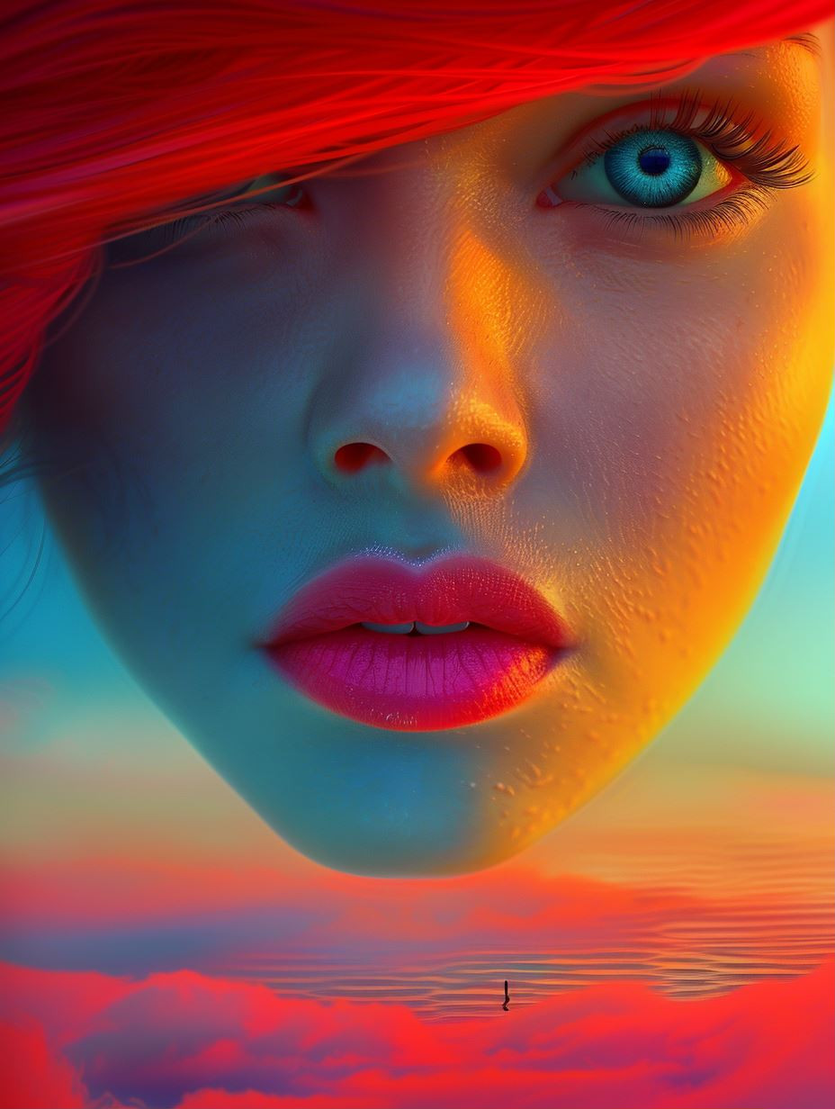 Neon Dream Ethereal Portrait - Image 1
