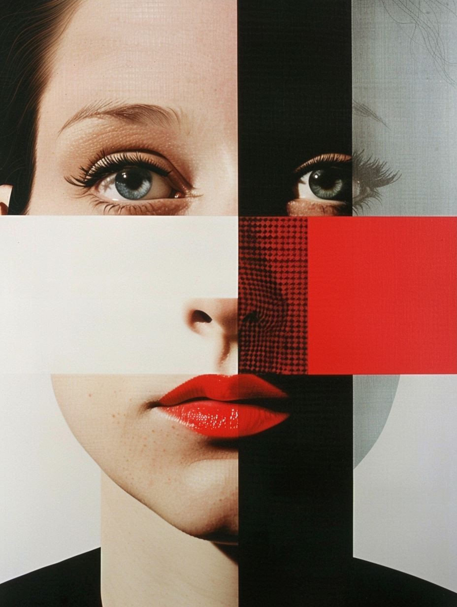 Fragmented Gaze Modernist Portrait - Image 3