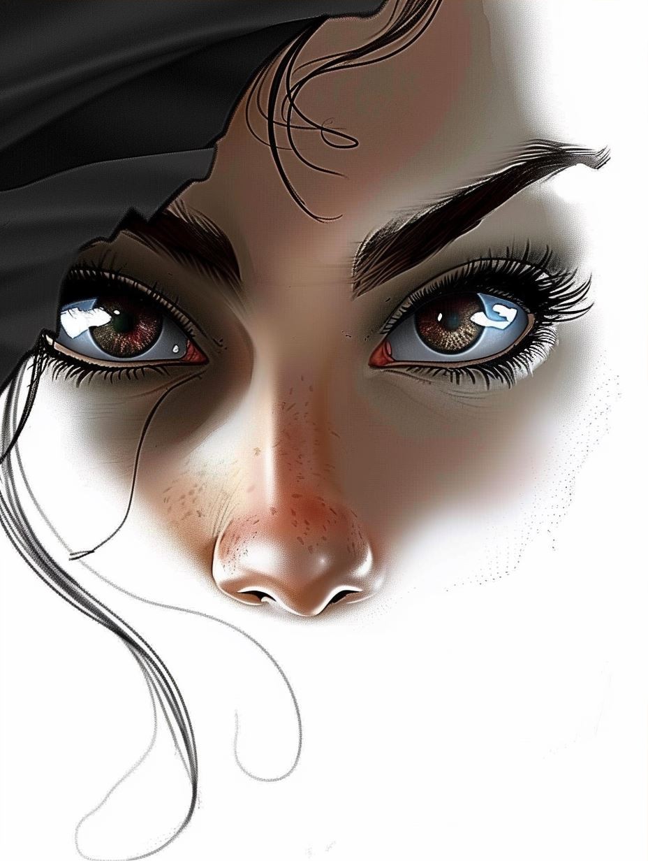 Ethereal Gaze with Sun-Kissed Freckles - Image 3
