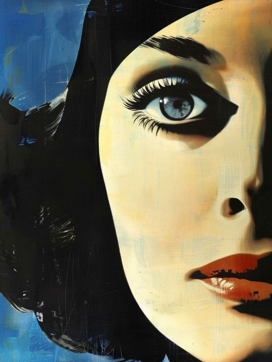 Fragmented Gaze of Cobalt Blue - Image 2